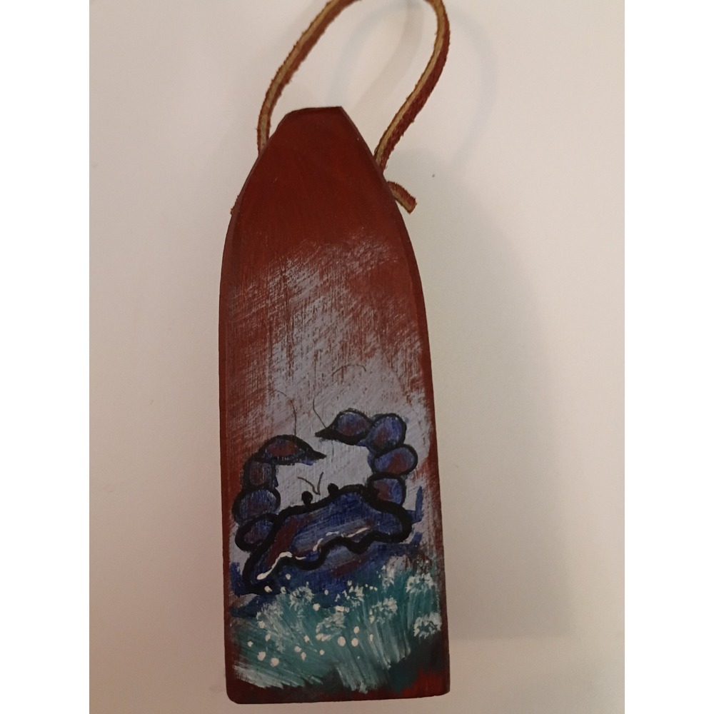Vintage Baltimore MD Hand Painted Wooden Crab Buoy Ornament Nautical Decor 2005